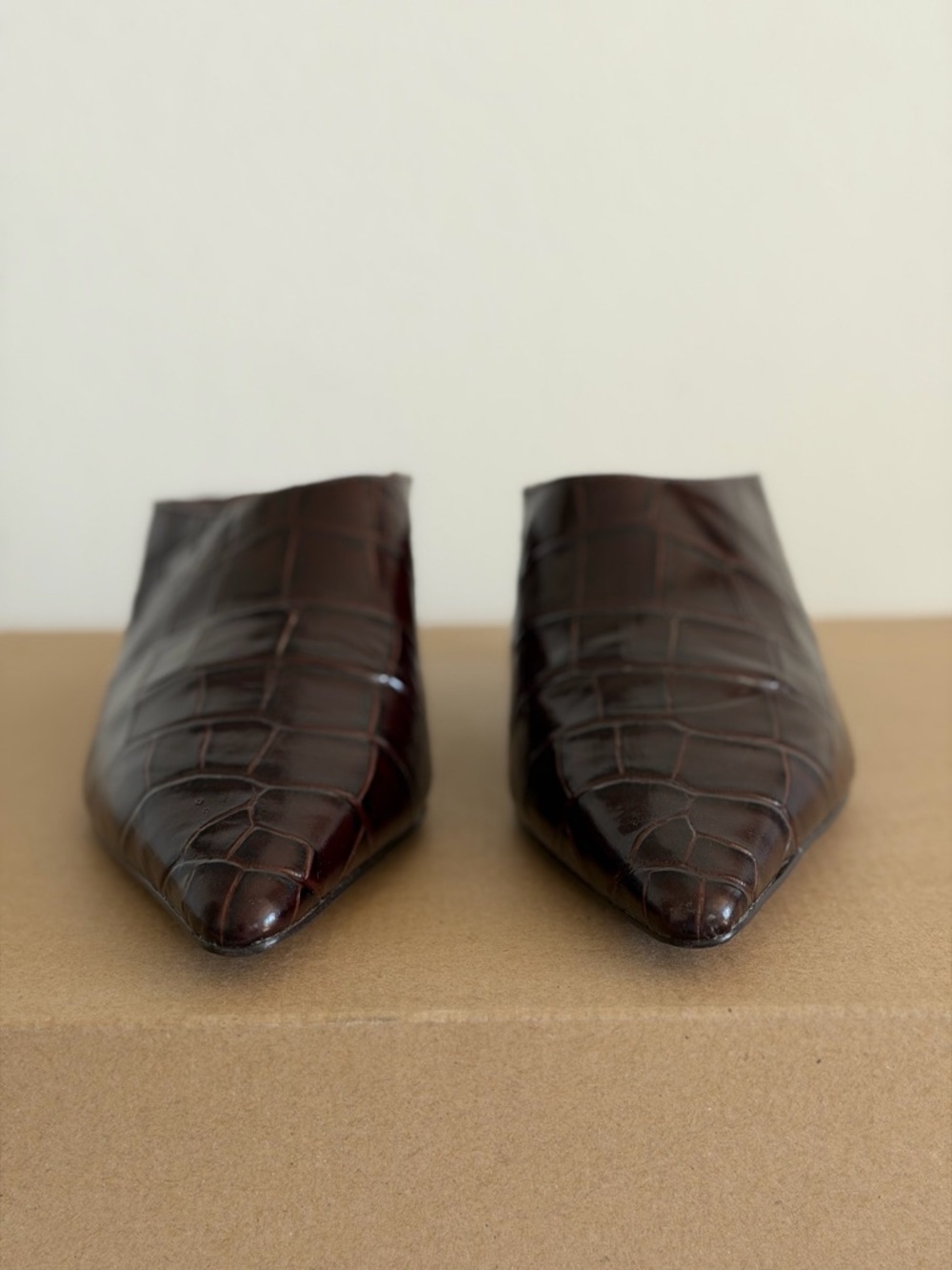 Madewell The Emilie Heeled Mule in Chocolate Raisin, Size 9 - Picture 8 of 10
